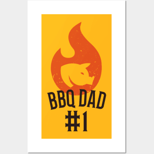 #1 BBQ DAD Posters and Art